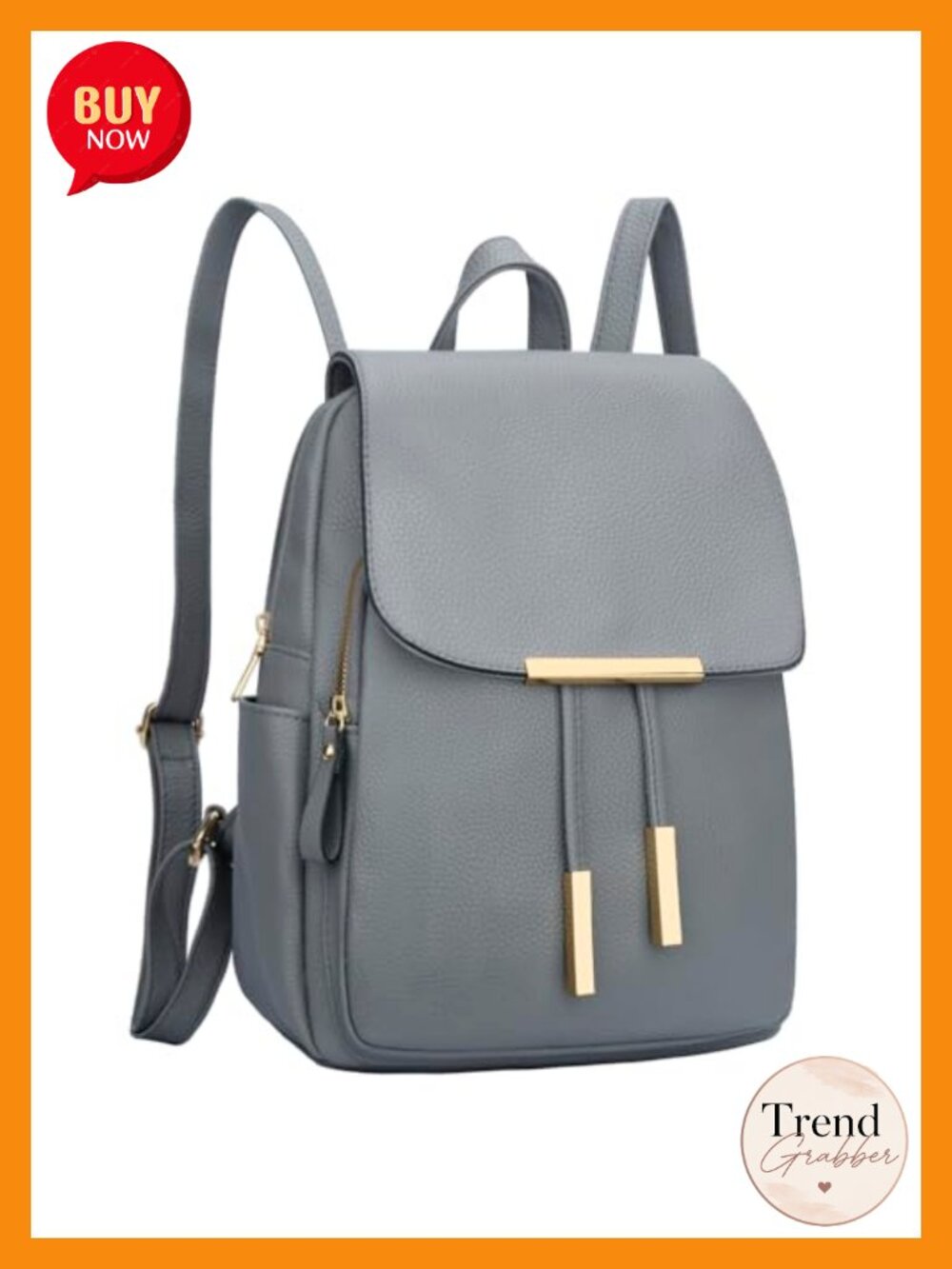 Trendy Faux Leather Backpack Purse for Women Ladies Travel Daypack